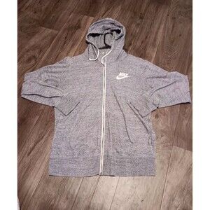 Nike Gray Mock Neck  Zip Thin Jacket Hoodie Women's Sz M